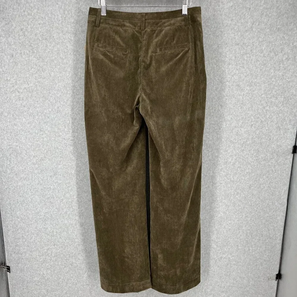Coldwater Creek Womens Whisper Corduroy Tousers Pants Size 6 Green Brown NEW - Picture 5 of 15